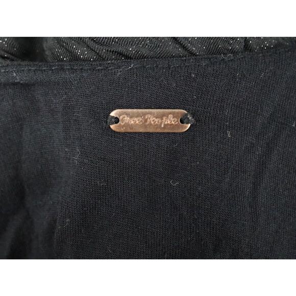 Free People Dress Womens Small Black Beaded Stretch Knit Open Back Fitted Lbd - Picture 3 of 15